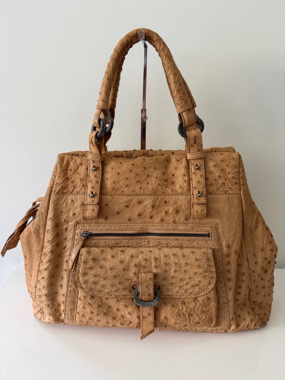 NUTI Ostrich Shoulder Bag Handbag Tote